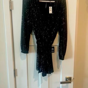 Black Sequin Romper